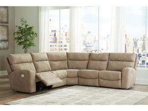 Next-Gen DuraPella Sand 5-Piece Power Reclining Sectional