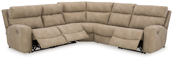 Next-Gen DuraPella Sand 5-Piece Power Reclining Sectional
