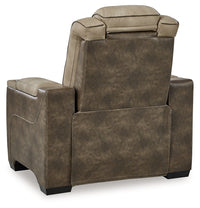 DuraPella Box-Arm Power Recliner with Adjustable Headrest