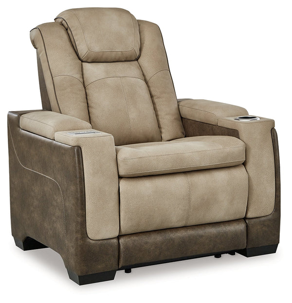 DuraPella Box-Arm Power Recliner with Adjustable Headrest