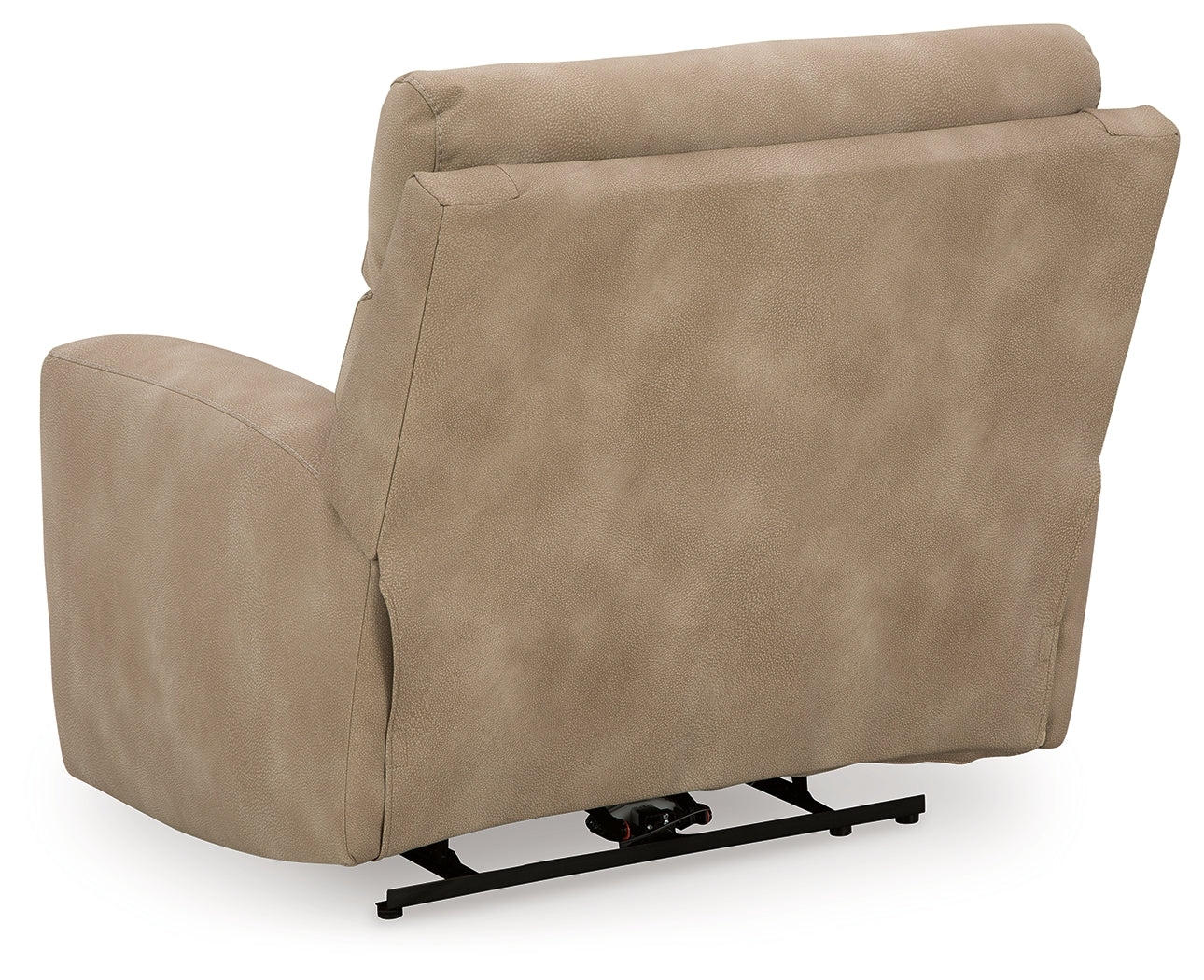 DuraPella Sand Pillow-Arm Power Recliner with Adjustable Headrest