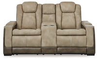 Next-Gen DuraPella Sand Power Reclining Loveseat w/ Console