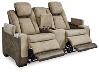 Next-Gen DuraPella Sand Power Reclining Loveseat w/ Console
