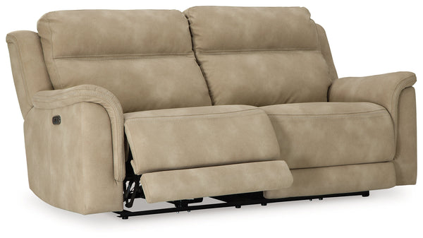 DuraPella Sand Pillow-Arm Power Reclining Sofa