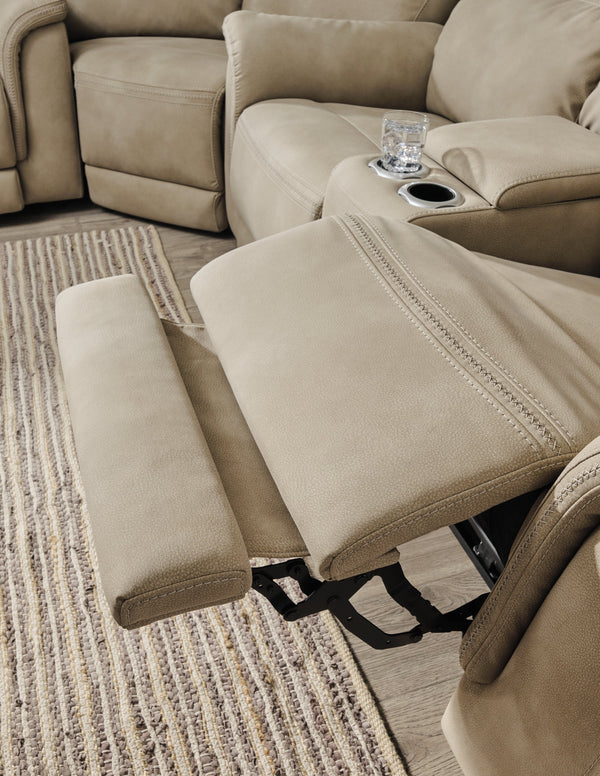 DuraPella Sand Pillow-Arm Power Reclining Sofa