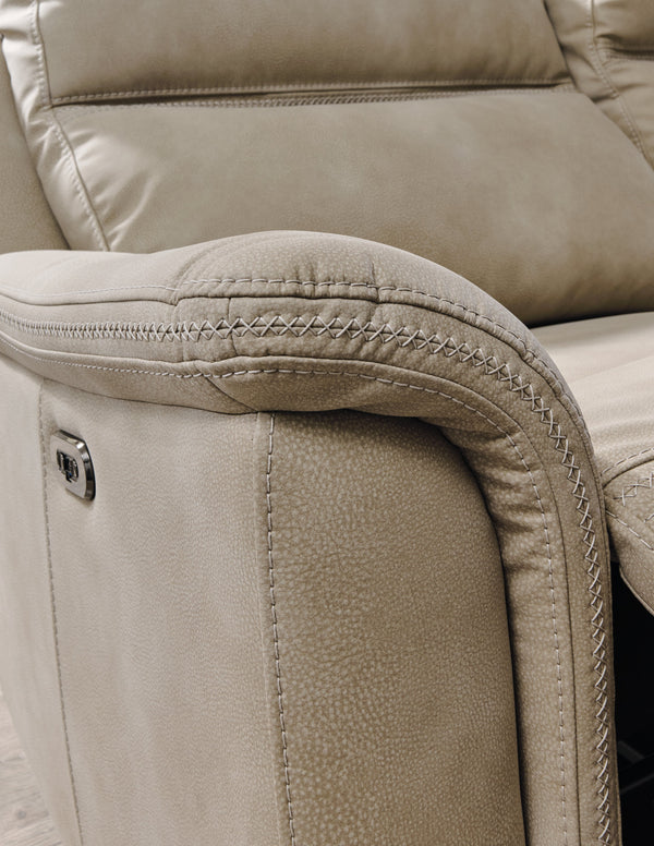 DuraPella Sand Pillow-Arm Power Reclining Sofa