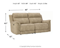 Next-Gen DuraPella Sand Power Reclining Sofa