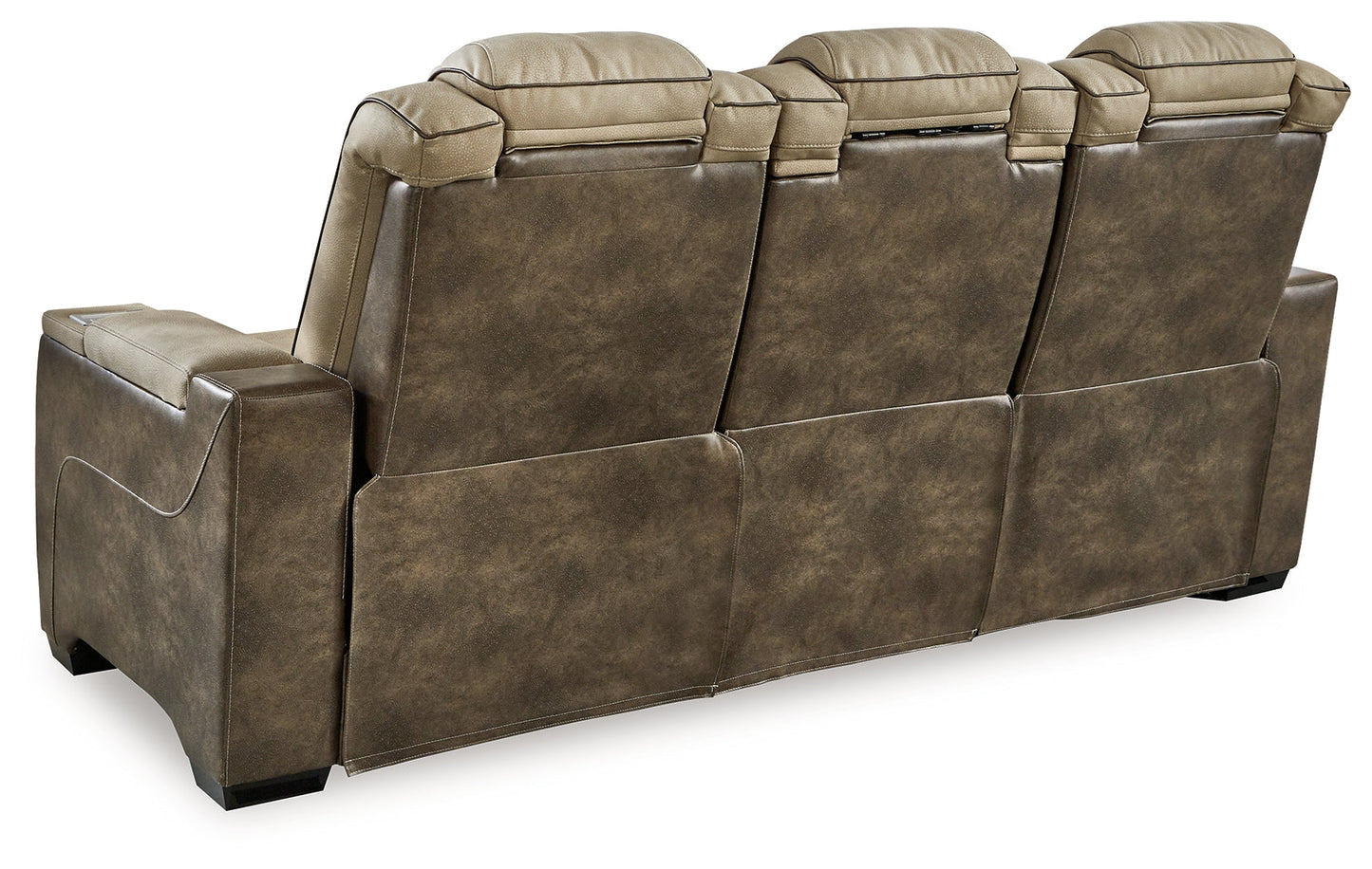 DuraPella Box-Arm Power Reclining Sofa with Drop-Down Table