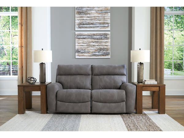 Next-Gen DuraPella Slate 2-Piece Power Reclining Sectional Loveseat
