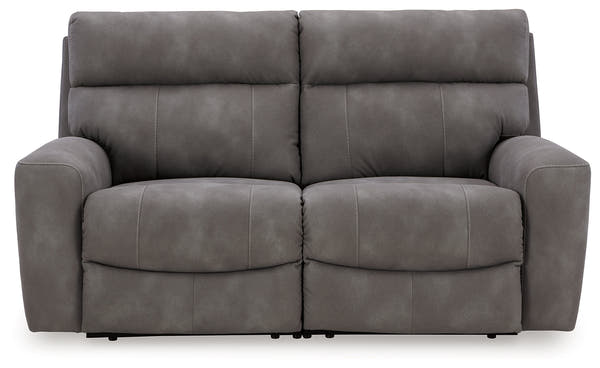 Next-Gen DuraPella Slate 2-Piece Power Reclining Sectional Loveseat