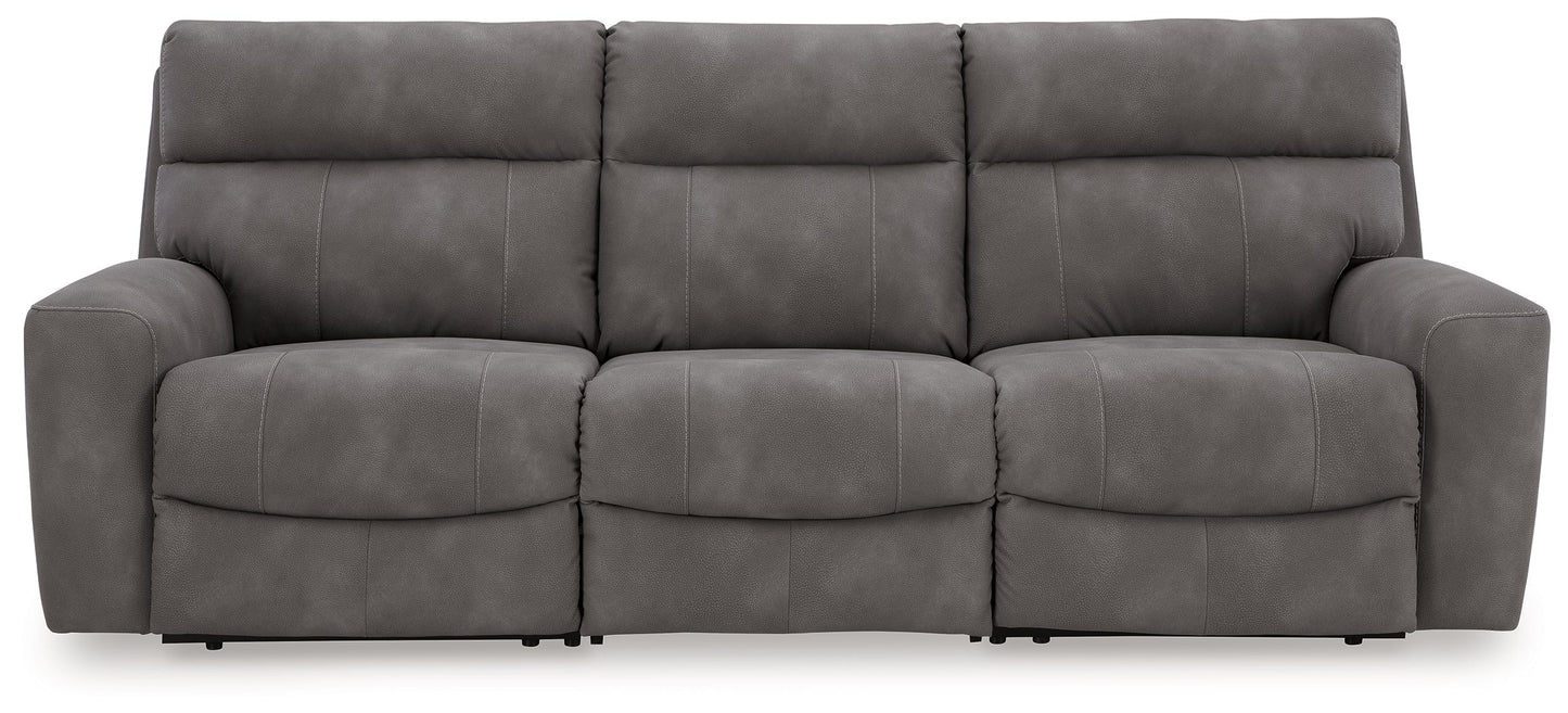 Next-Gen DuraPella Slate 3-Piece Power Reclining Sectional Sofa