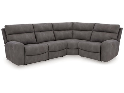 Next-Gen DuraPella Slate 4-Piece Power Reclining Sectional