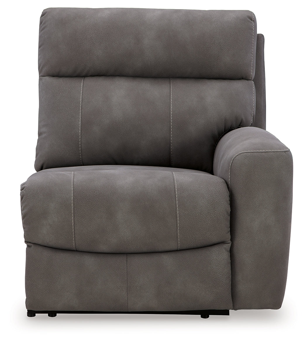 Next-Gen DuraPella Slate 5-Piece Power Reclining Sectional (2 armless chairs)