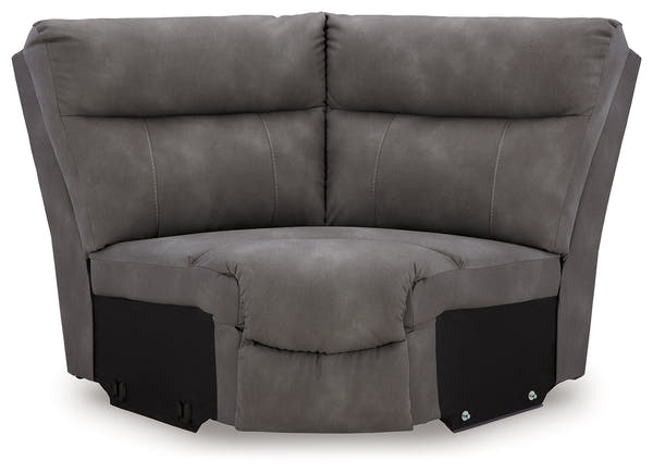 Next-Gen DuraPella Slate 5-Piece Power Reclining Sectional (2 armless chairs)