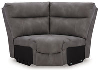 Next-Gen DuraPella Slate 5-Piece Power Reclining Sectional (2 armless chairs)