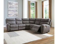 Next-Gen DuraPella Slate 5-Piece Power Reclining Sectional (armless chair)