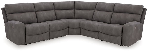 Next-Gen DuraPella Slate 5-Piece Power Reclining Sectional (armless chair)