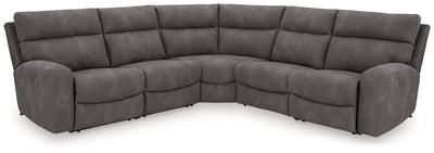 Next-Gen DuraPella Slate 5-Piece Power Reclining Sectional (armless chair)