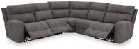 Next-Gen DuraPella Slate 5-Piece Power Reclining Sectional (armless chair)