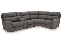 Next-Gen DuraPella Slate 5-Piece Power Reclining Sectional (console)