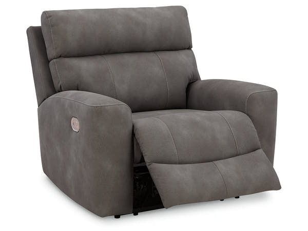 DuraPella Slate Pillow-Arm Power Recliner