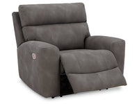 DuraPella Slate Pillow-Arm Power Recliner