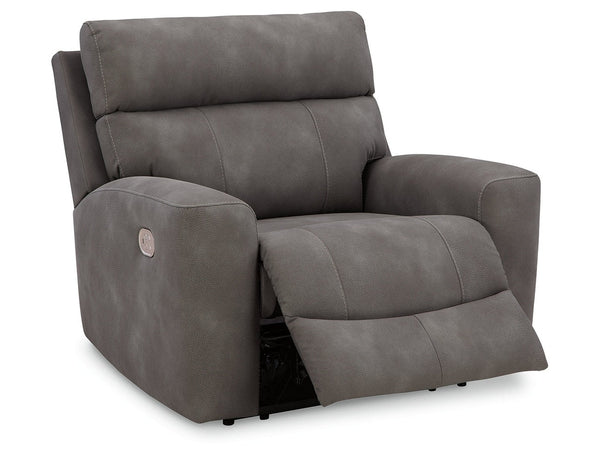 DuraPella Slate Pillow-Arm Power Recliner