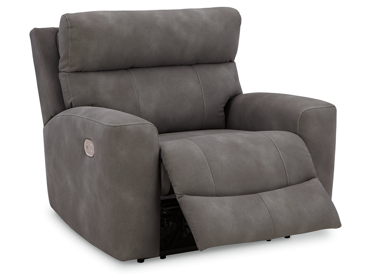 DuraPella Slate Pillow-Arm Power Recliner