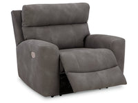 DuraPella Slate Pillow-Arm Power Recliner