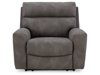 DuraPella Slate Pillow-Arm Power Recliner
