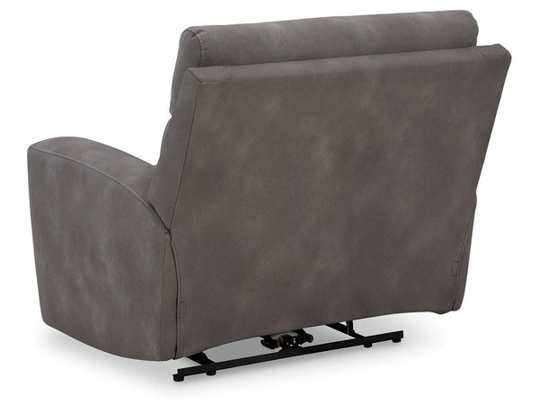 DuraPella Slate Pillow-Arm Power Recliner