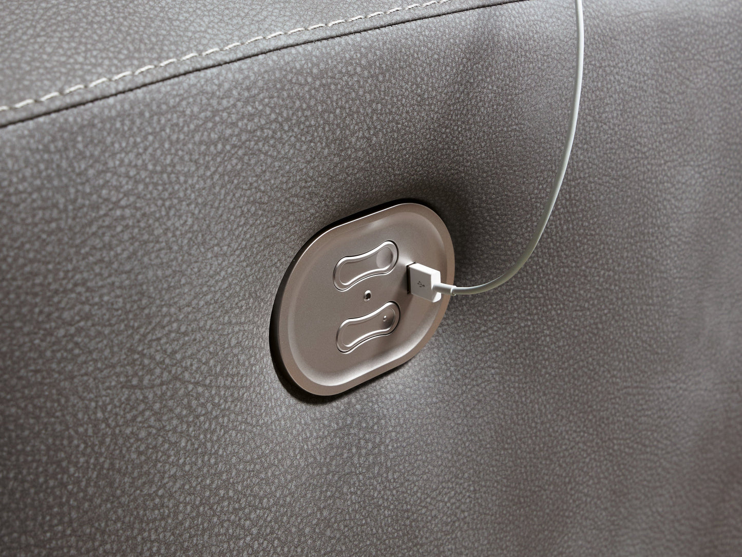 DuraPella Slate Pillow-Arm Power Recliner