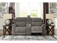 Next-Gen DuraPella Slate Power Reclining Loveseat w/ Console