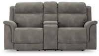 Next-Gen DuraPella Slate Power Reclining Loveseat w/ Console