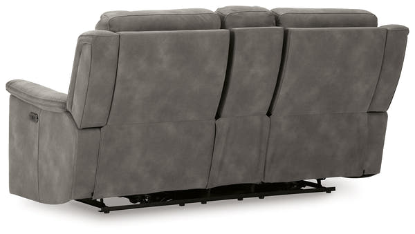 Next-Gen DuraPella Slate Power Reclining Loveseat w/ Console