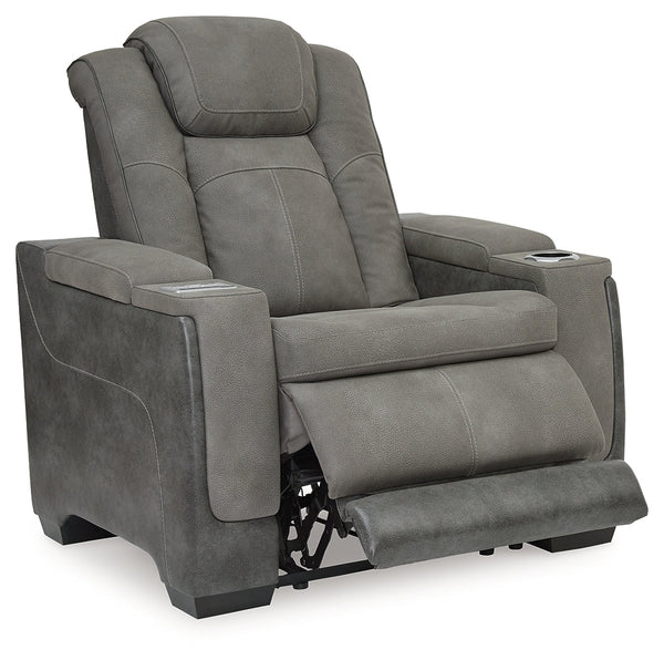 DuraPella Box-Arm Power Recliner with Adjustable Headrest