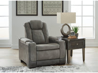 DuraPella Box-Arm Power Recliner with Adjustable Headrest