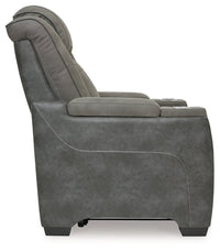 DuraPella Box-Arm Power Recliner with Adjustable Headrest