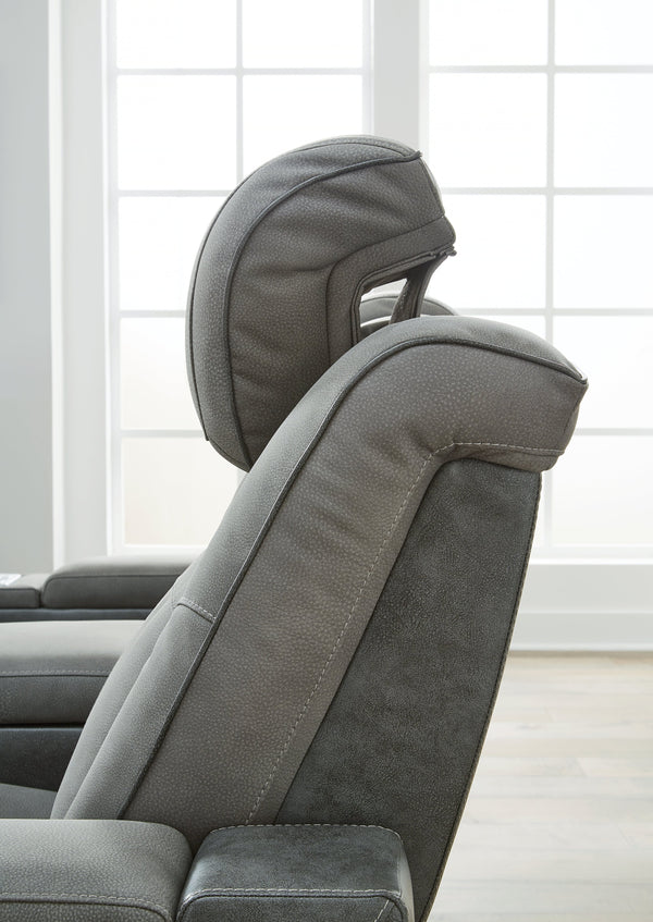 DuraPella Box-Arm Power Recliner with Adjustable Headrest