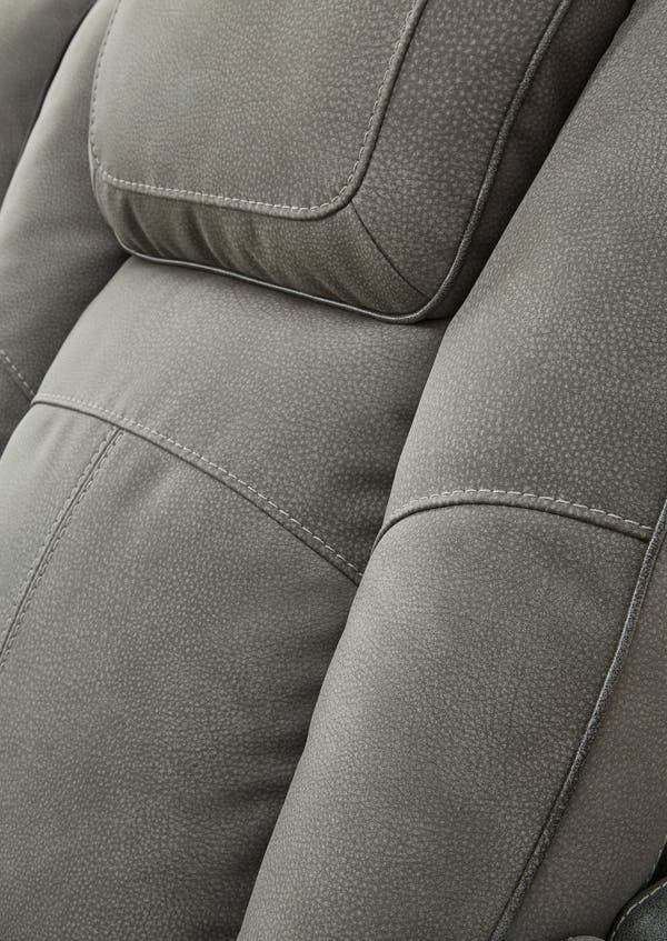 DuraPella Box-Arm Power Recliner with Adjustable Headrest