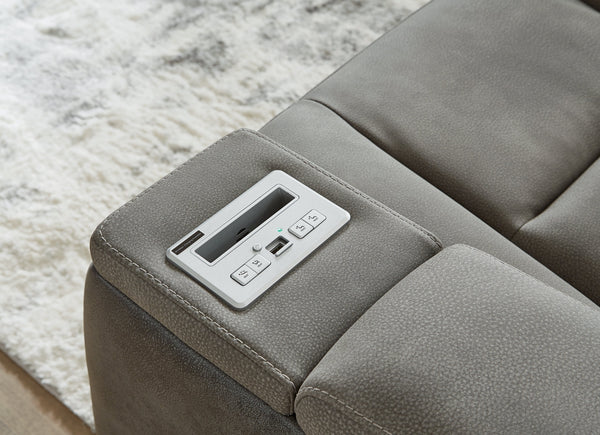 DuraPella Box-Arm Power Recliner with Adjustable Headrest