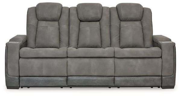 PWR REC SOFA WITH ADJ HEADREST