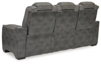 DuraPella Box-Arm Power Reclining Sofa with Drop-Down Table
