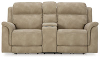 NextGen DuraPella Sand Power Reclining Loveseat w/ Console