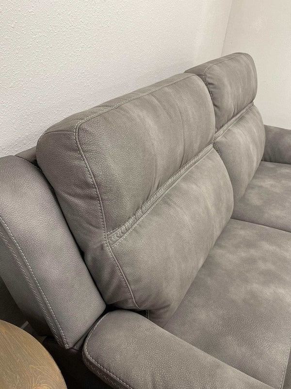 DuraPella Slate Pillow-Arm Power Reclining Sofa
