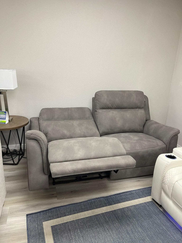 DuraPella Slate Pillow-Arm Power Reclining Sofa