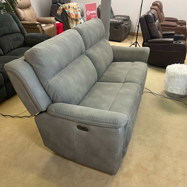 DuraPella Slate Pillow-Arm Power Reclining Sofa