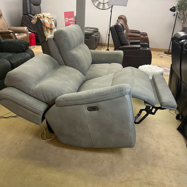 DuraPella Slate Pillow-Arm Power Reclining Sofa