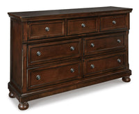 Porter Rustic Brown Dresser, Mirror and Nightstand Set