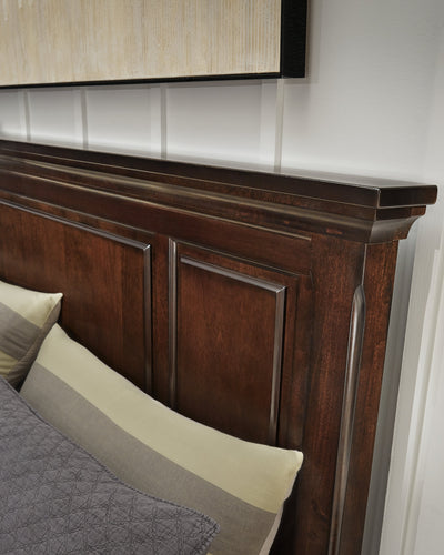 Porter Rustic Brown Queen Panel Storage Bed
